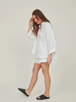 100% Linen shirt in White