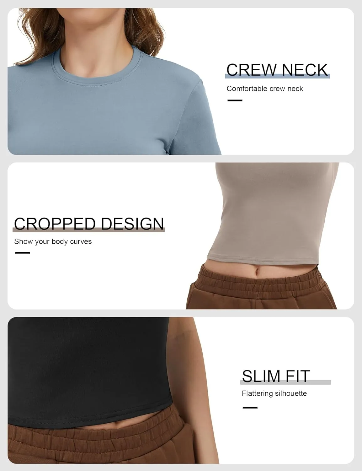 1/4 Pack Women's Workout Shirts Compression Short Sleeve Crew Neck Running Yoga Gym Athletic Fitted Crop T-Shirts Top
