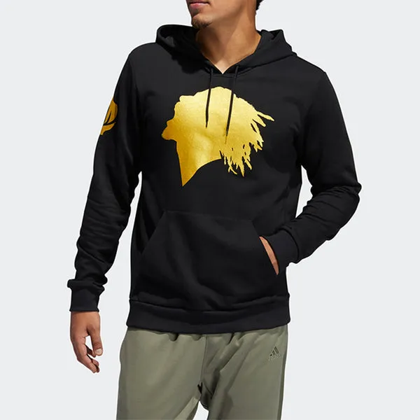 adidas ROSE PO Basketball Sports Pullover Sweatshirt Black, black
