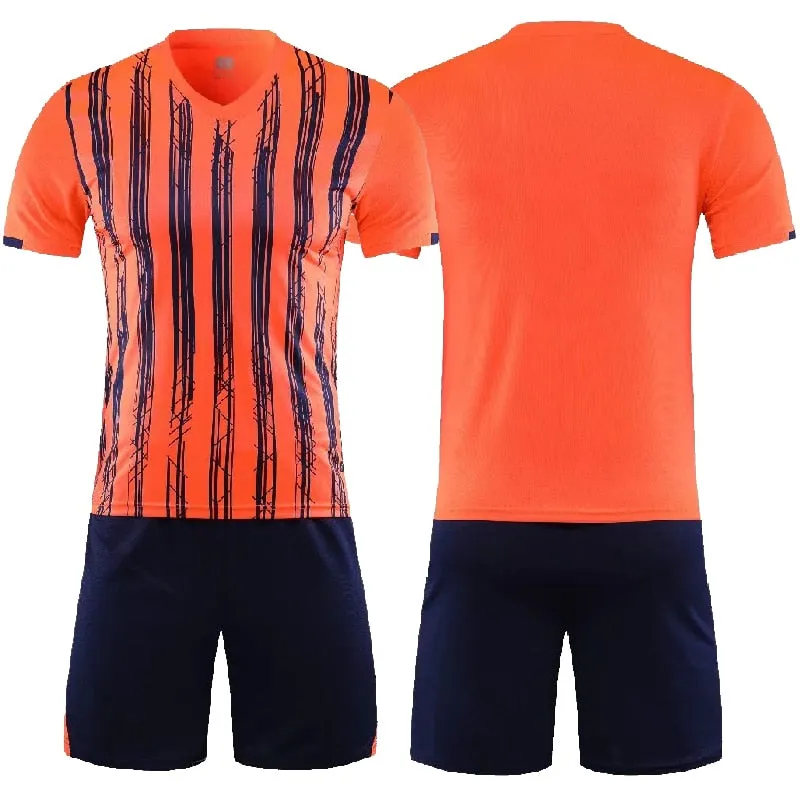 Adults Kids Soccer Football Custom Jersey Shorts Team Uniform Set