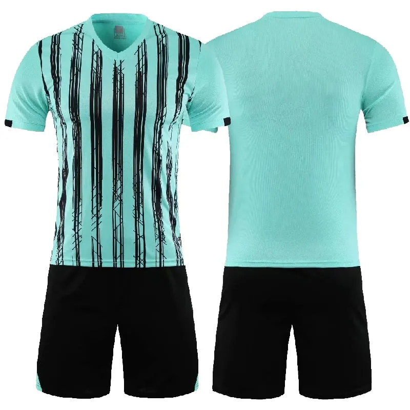 Adults Kids Soccer Football Custom Jersey Shorts Team Uniform Set