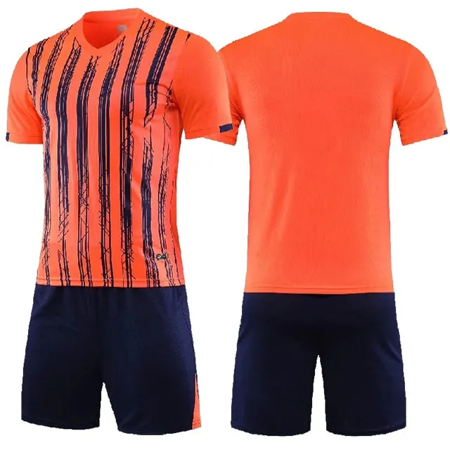 Adults Kids Soccer Football Custom Jersey Shorts Team Uniform Set