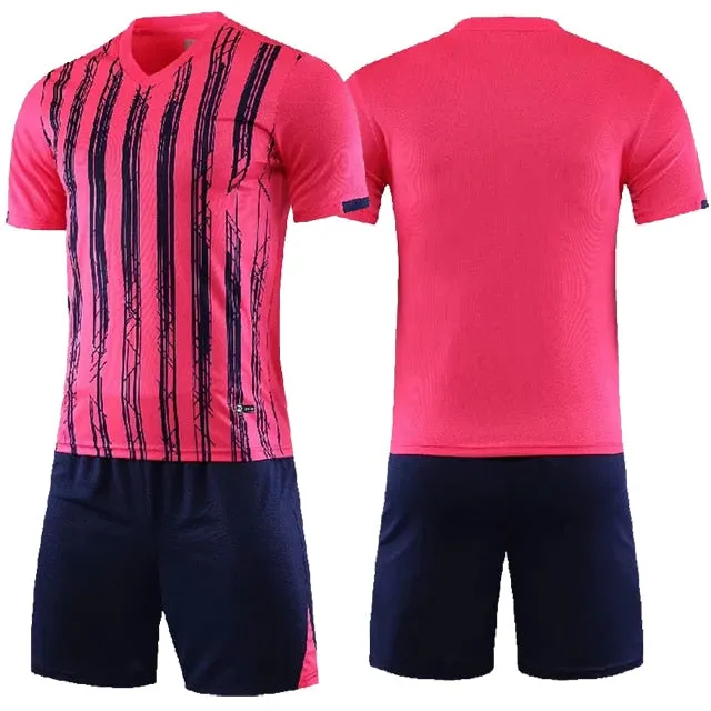 Adults Kids Soccer Football Custom Jersey Shorts Team Uniform Set