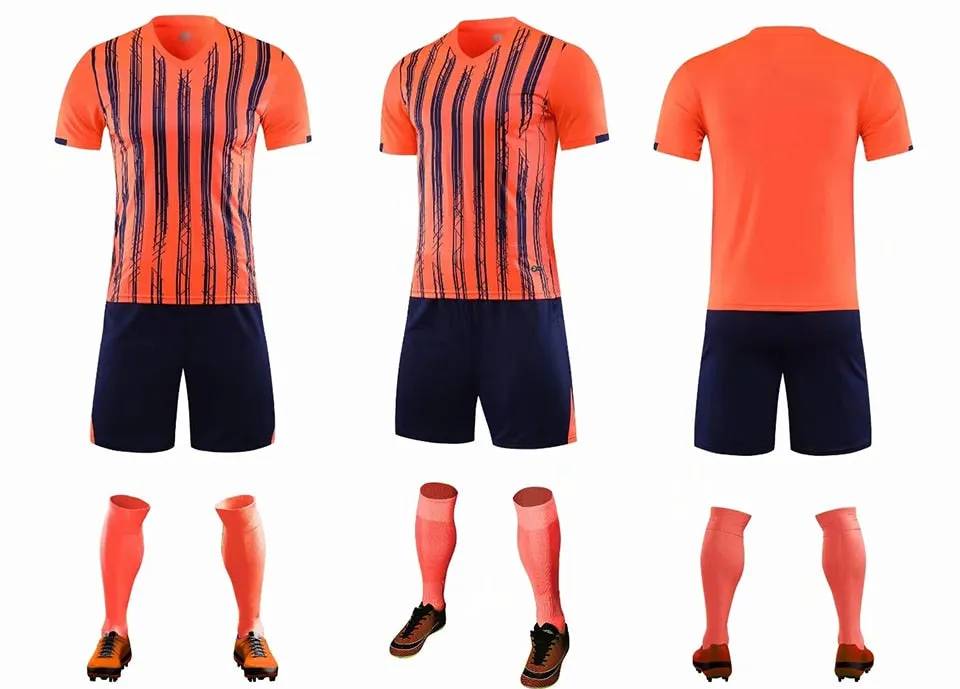 Adults Kids Soccer Football Custom Jersey Shorts Team Uniform Set