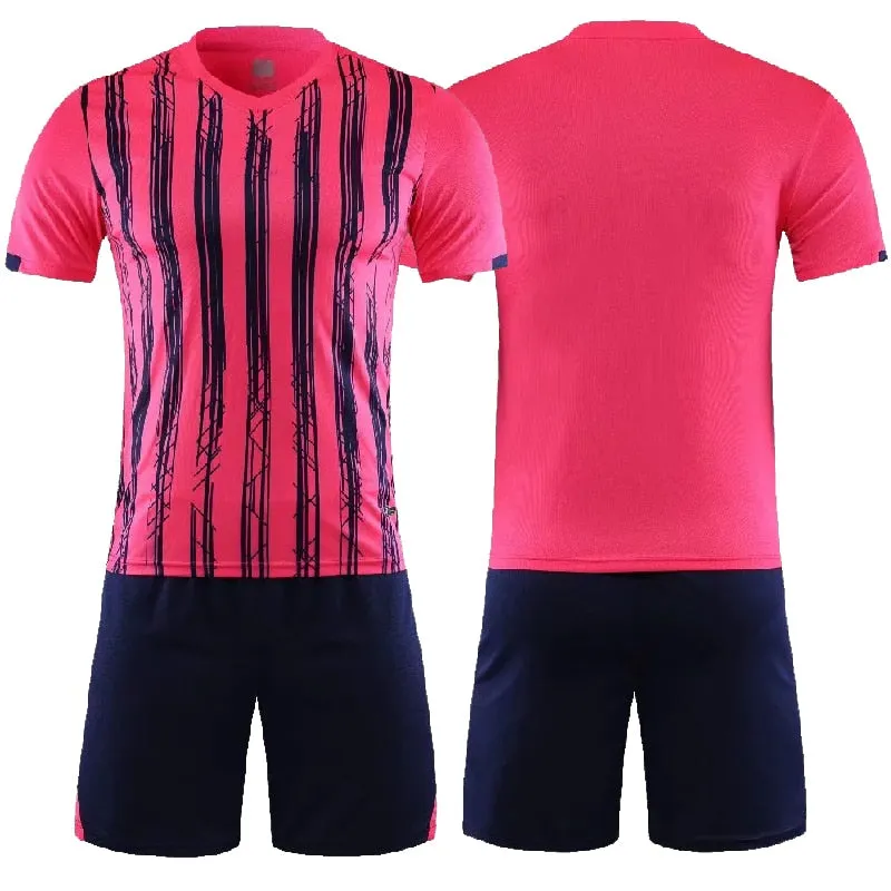 Adults Kids Soccer Football Custom Jersey Shorts Team Uniform Set