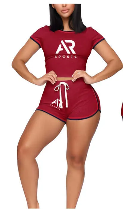 AR Sportswear Summer 2Pcs Women's Casual