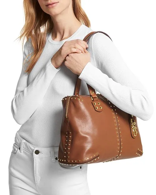 Astor Michael Kors Large Leather Crossbody Bag, Brown