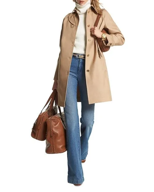 Astor Michael Kors Large Leather Crossbody Bag, Brown