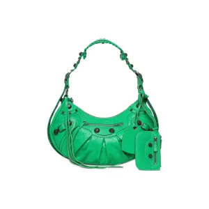 Balenciaga Le Cagole Small Shoulder Bag, Bright Green