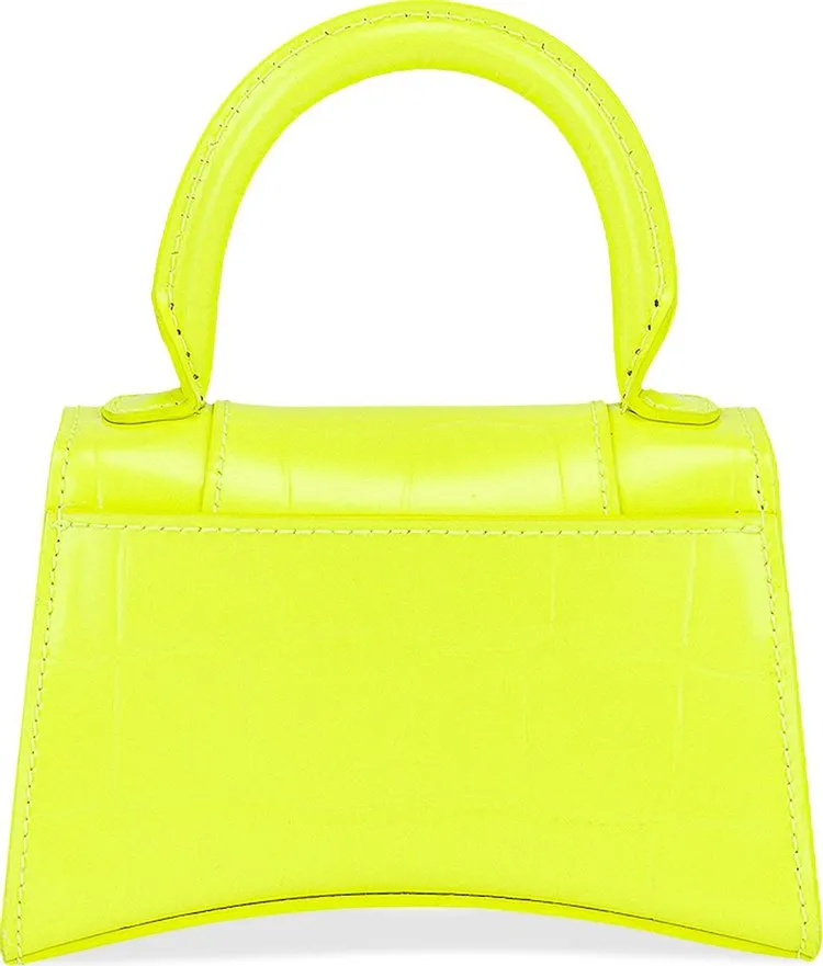 Balenciaga Mini Hourglass Strap Bag Fluorescent Yellow