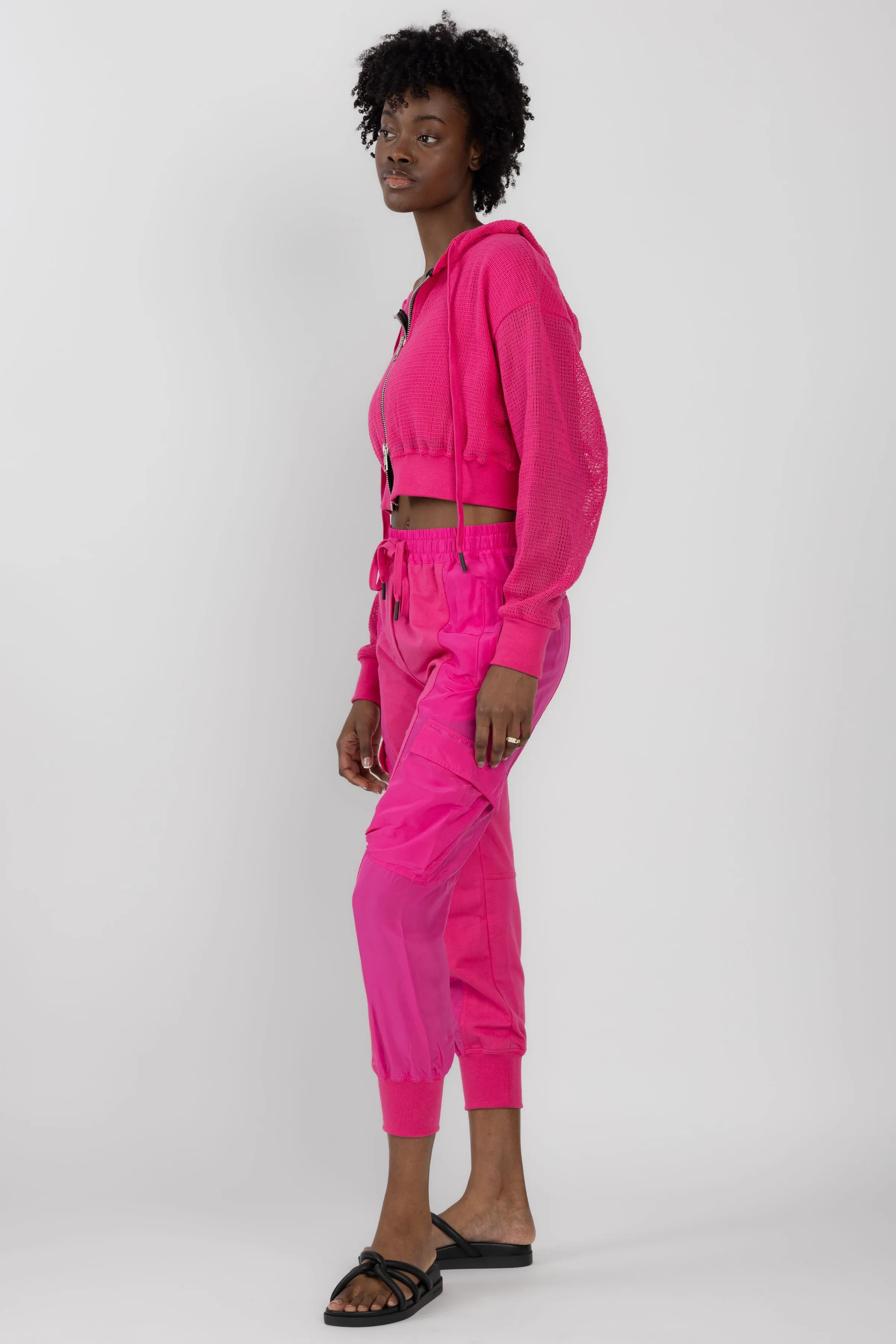 Cargo Jogging Pant in Fucsia