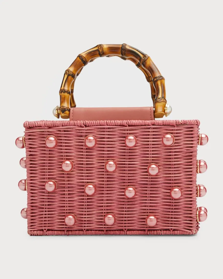Chloe Pearl Beaded Top Handle Box Bag BTB Los Angeles