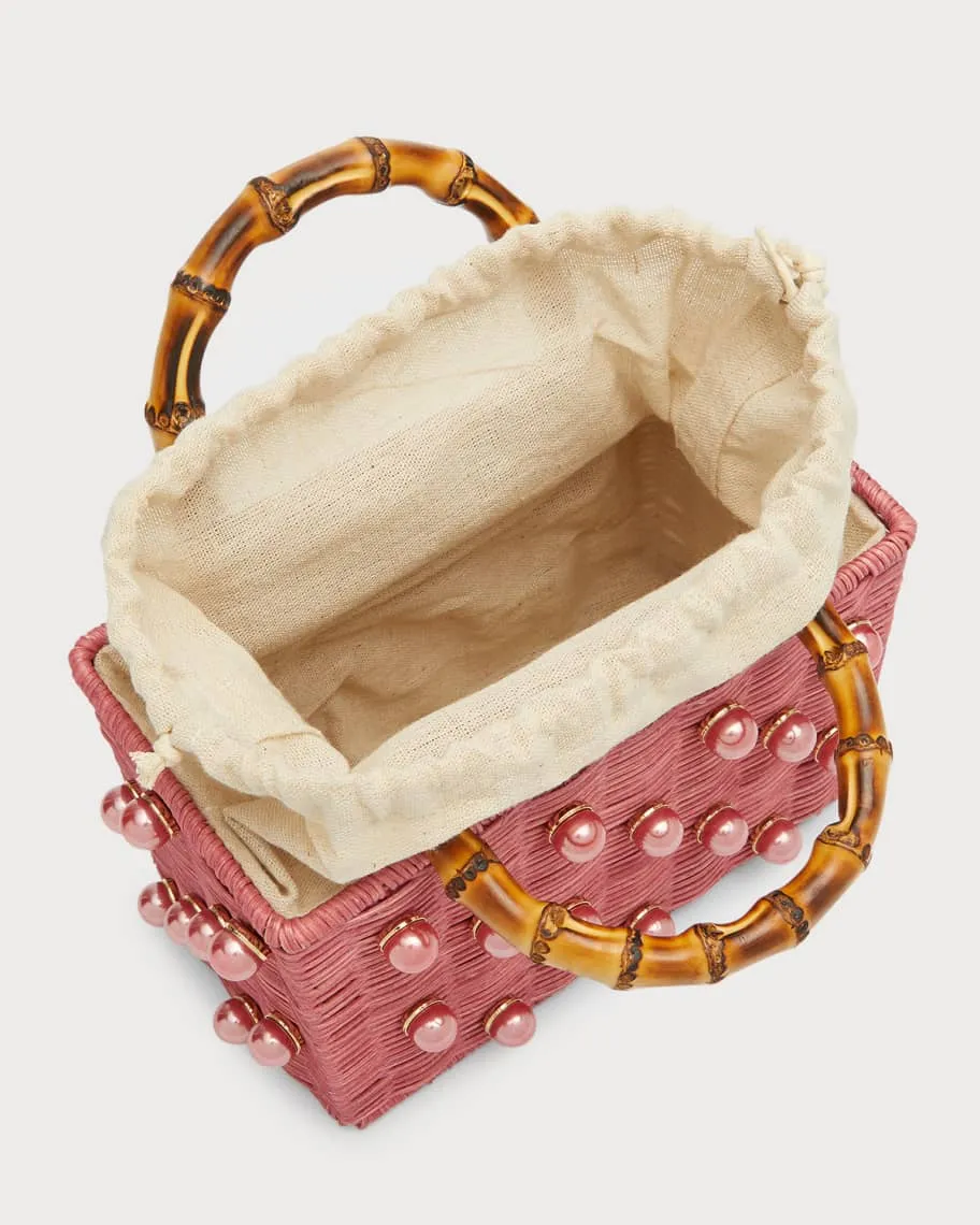 Chloe Pearl Beaded Top Handle Box Bag BTB Los Angeles