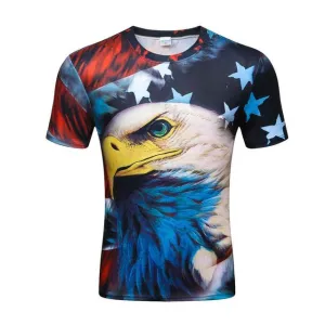 Colorful 3D Printed High Quality Tees #america