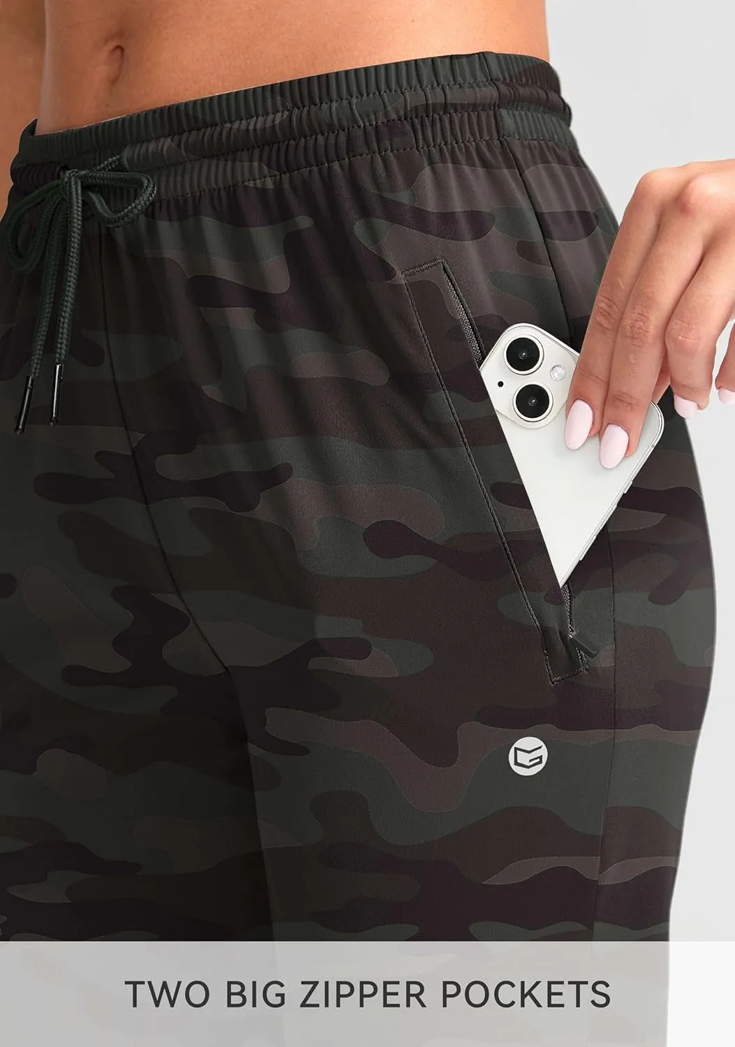 G Gradual Women's Joggers Pants with Zipper Pockets Tapered Running Sweatpants for Women Lounge, Jogging