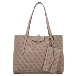 Guess Eco Brenton tote bag, light beige/dark beige