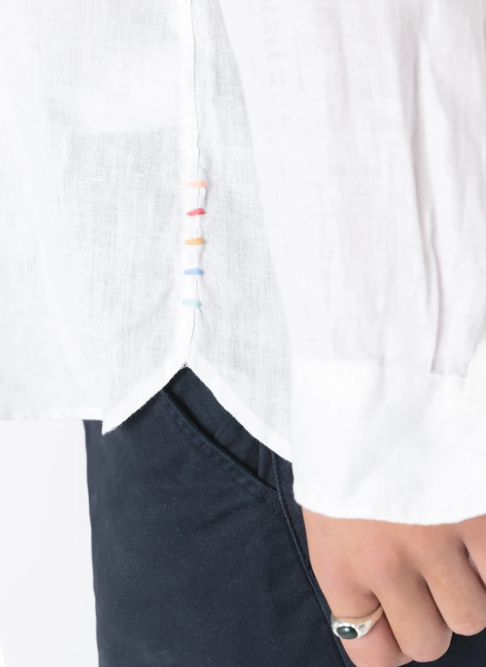 Holiday Linen LS Shirt White