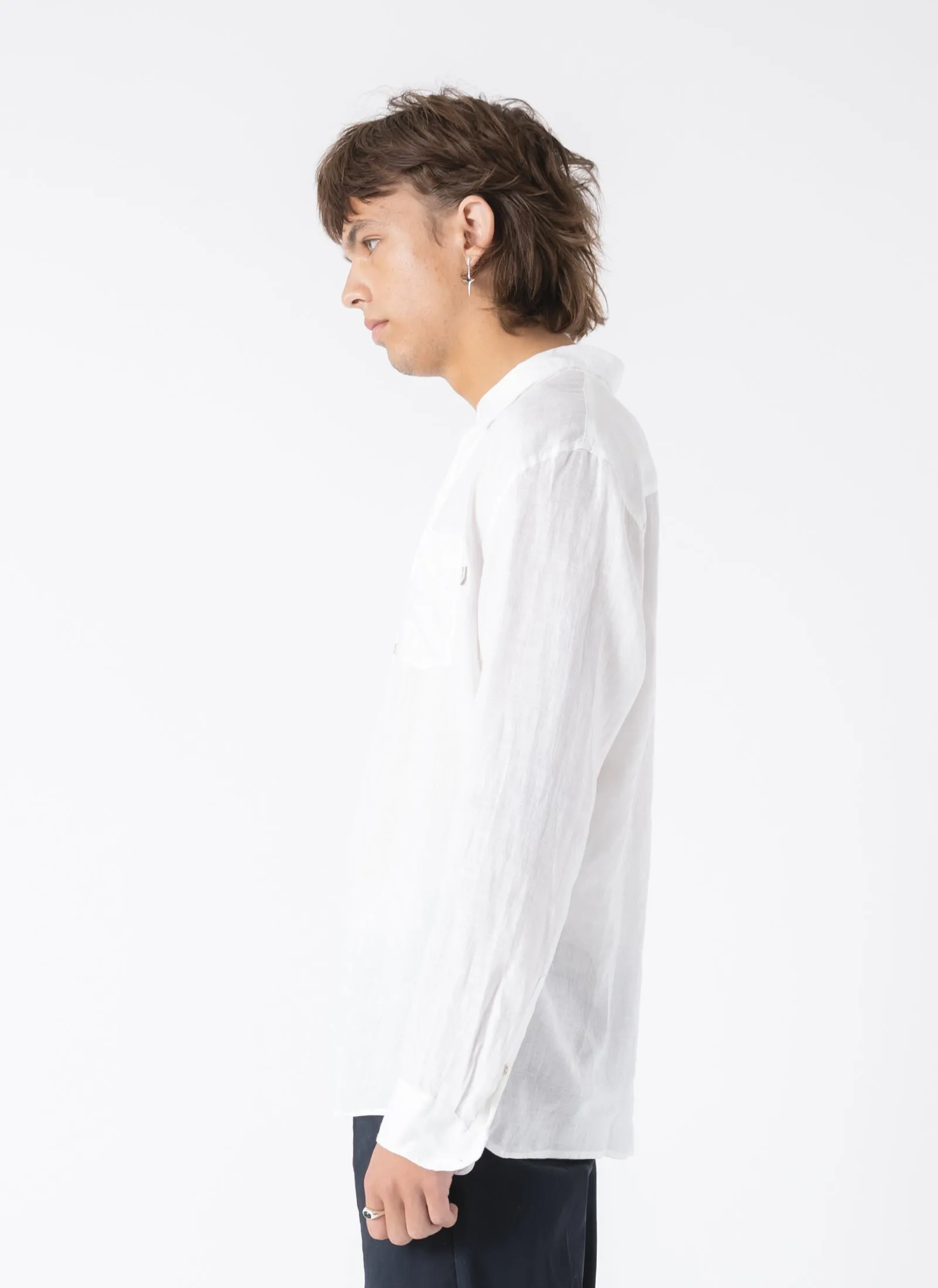 Holiday Linen LS Shirt White