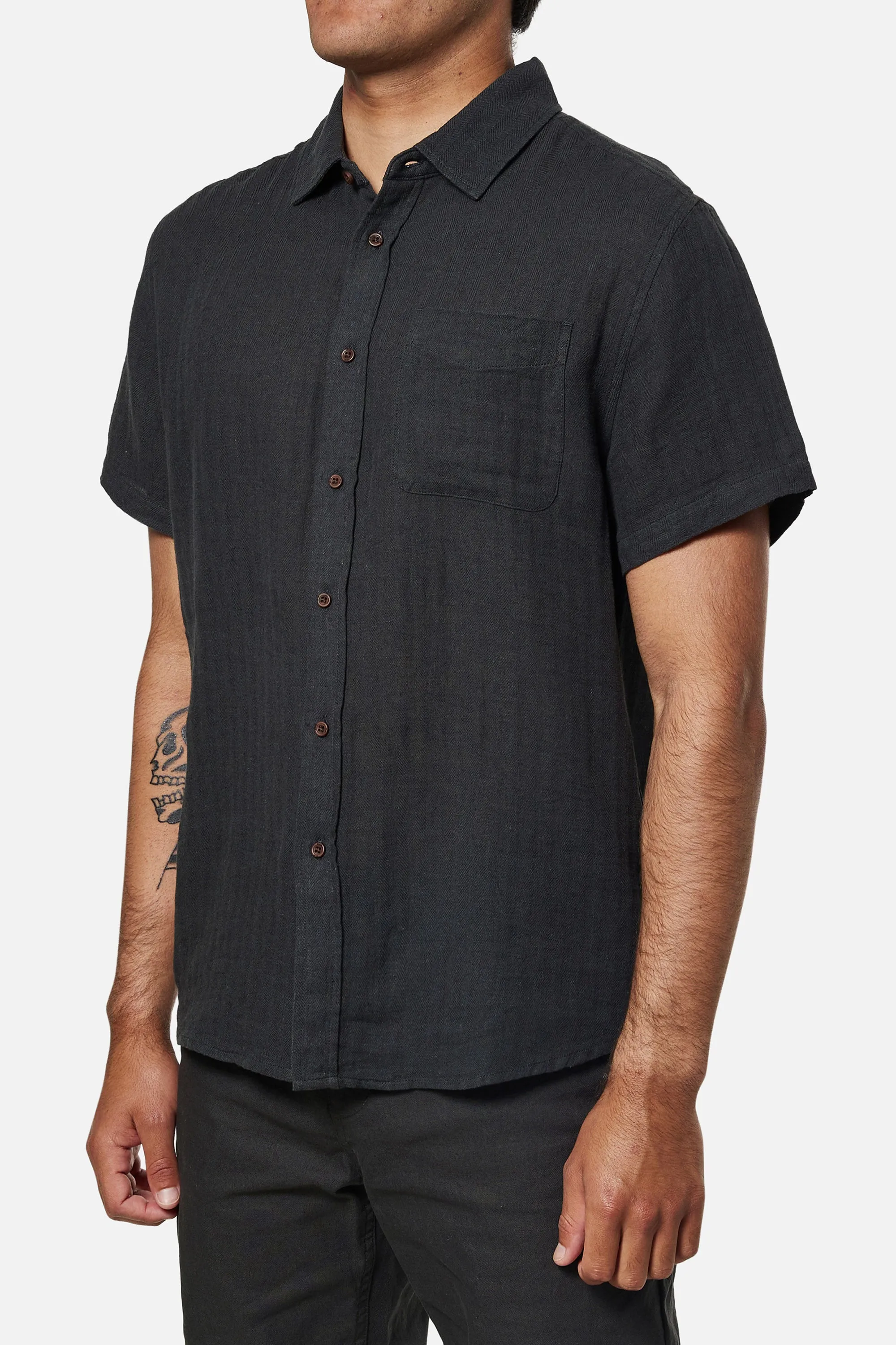 Katin Alan Solid Shirt - BLACK WASH