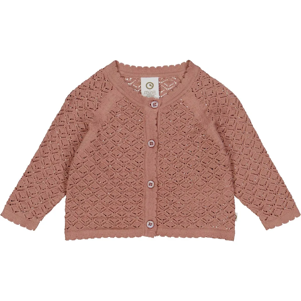 Knit Scallop Cardigan, Daydream