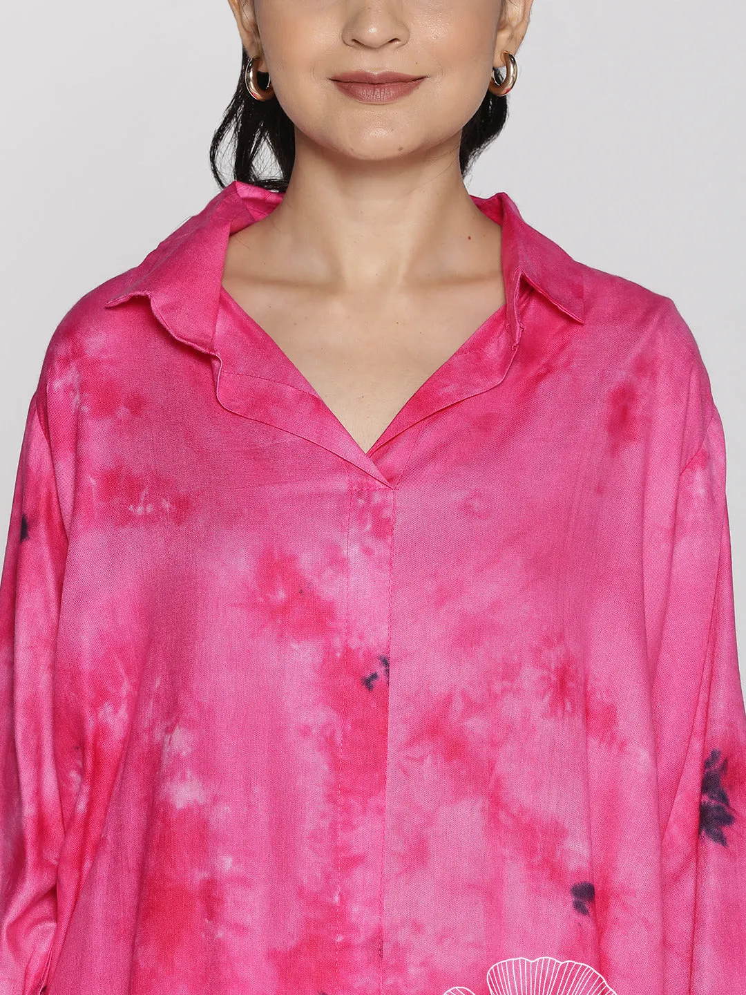 Magenta TieDye ShirtTop - FrostPetal