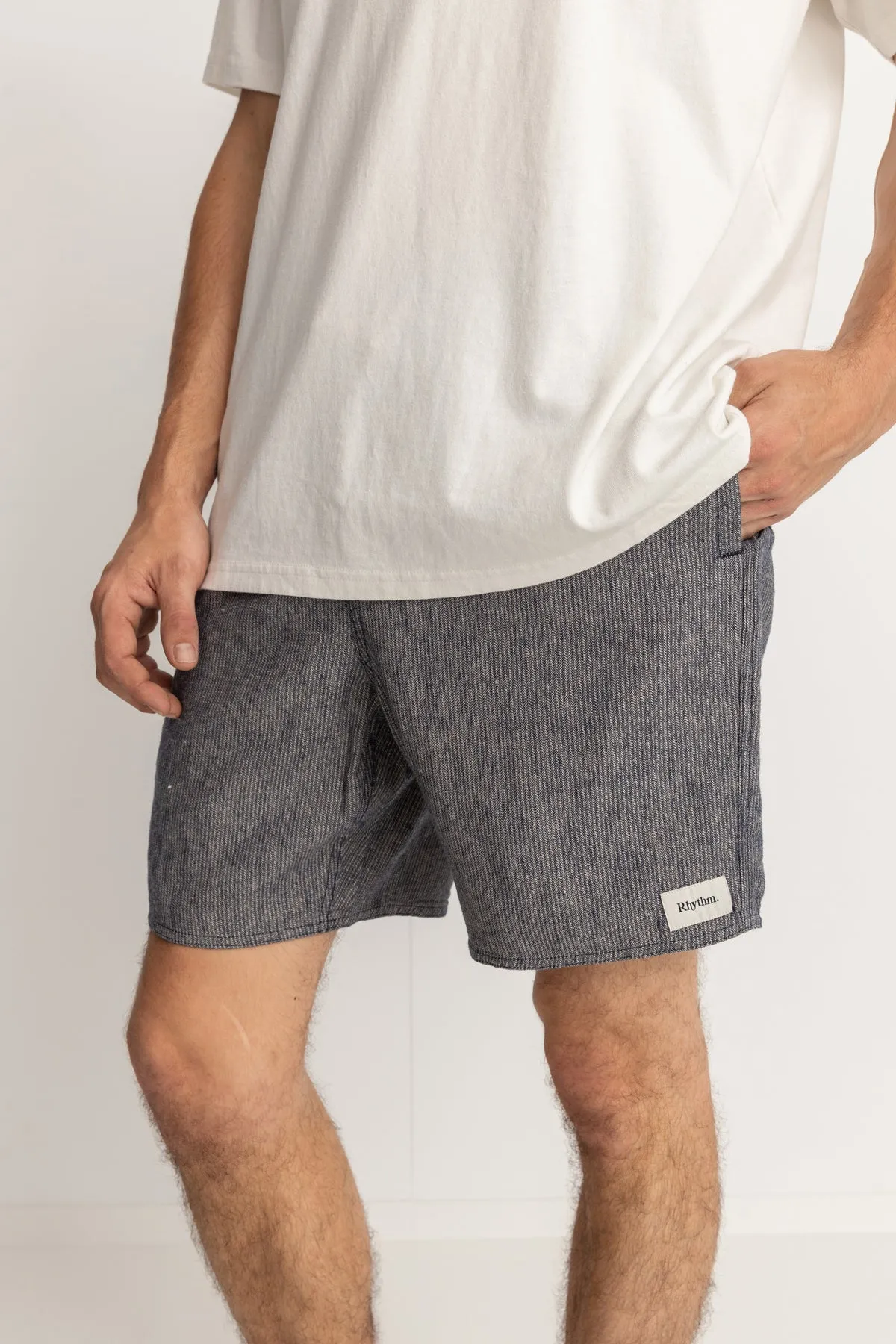 Men's Hickory Linen Jam - Indigo