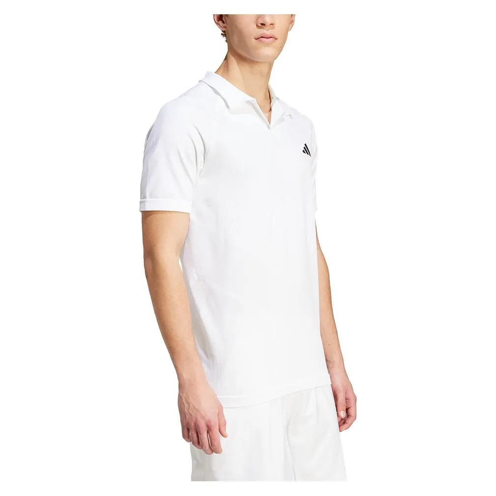 Mens Pro Seamless Tennis Polo White