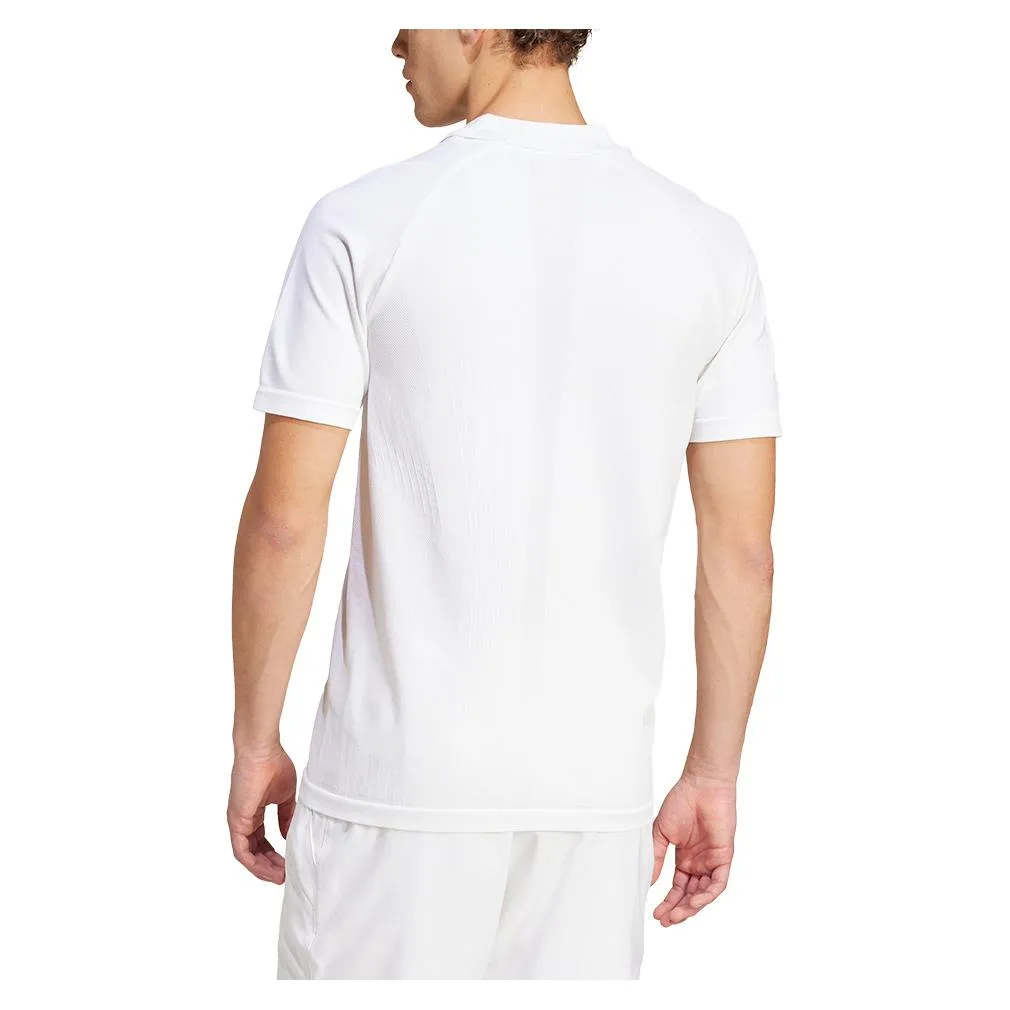 Mens Pro Seamless Tennis Polo White