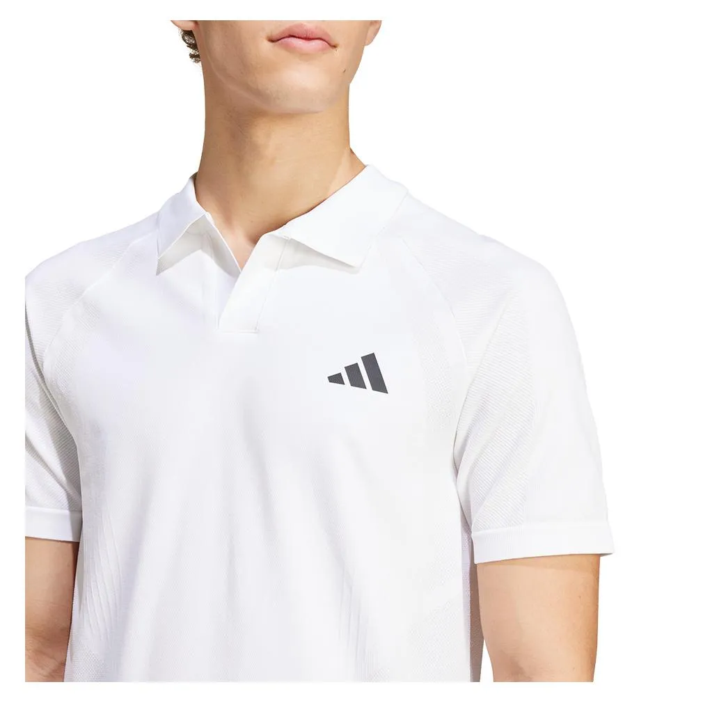 Mens Pro Seamless Tennis Polo White