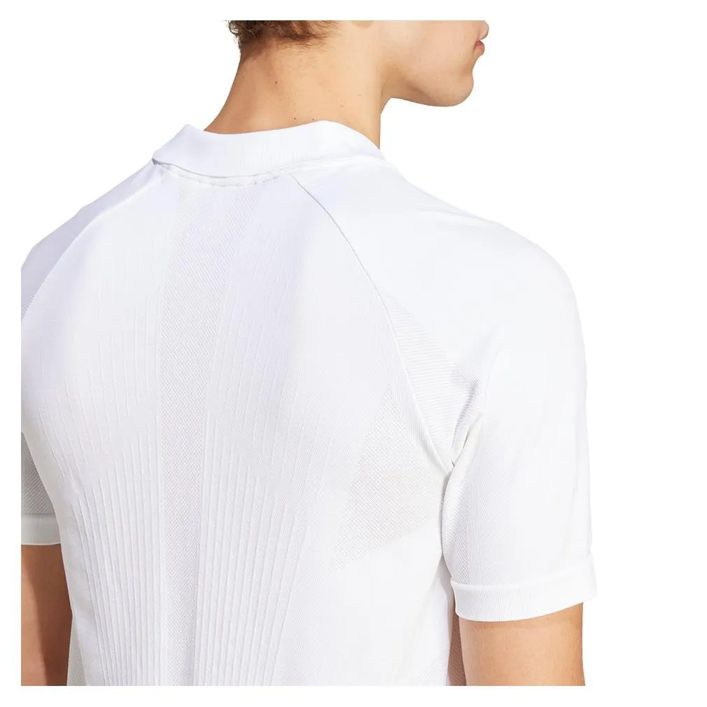 Mens Pro Seamless Tennis Polo White