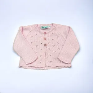 Open Weave Pink Cardigan