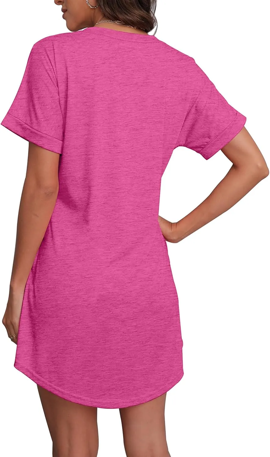 SAMPEEL Summer Dresses for Women Short Sleeve with Pockets T Shirt with Pockets