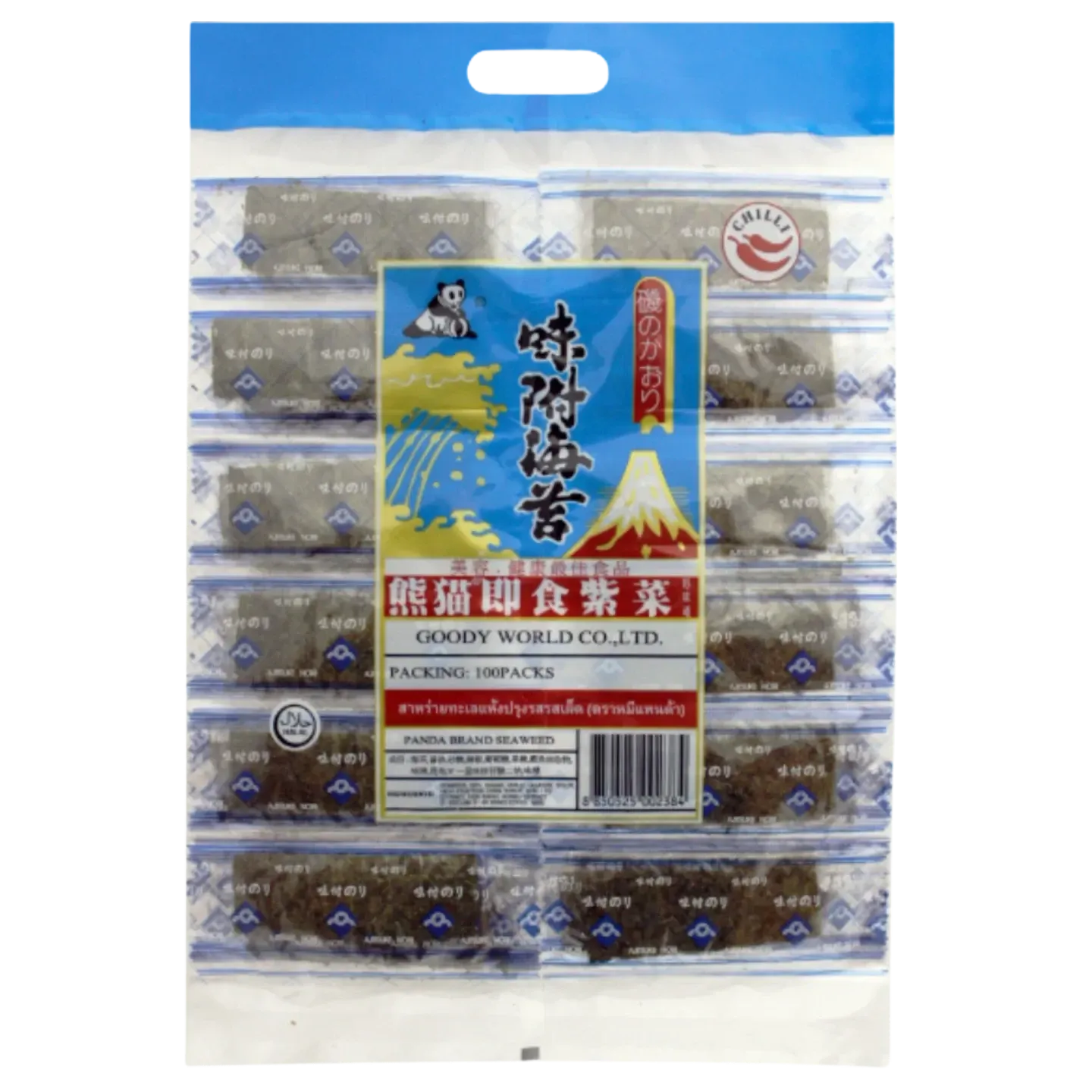 Seasoned Seaweed Snack 100pcs - Panda Brand, 33g