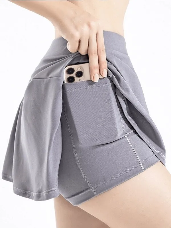 Stylish Elastic Women's Tennis Shorts-Skirt with Pocket - SF0187