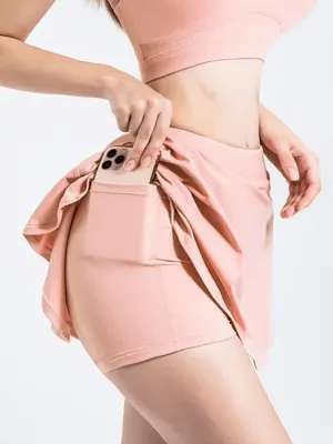 Stylish Elastic Women's Tennis Shorts-Skirt with Pocket - SF0187