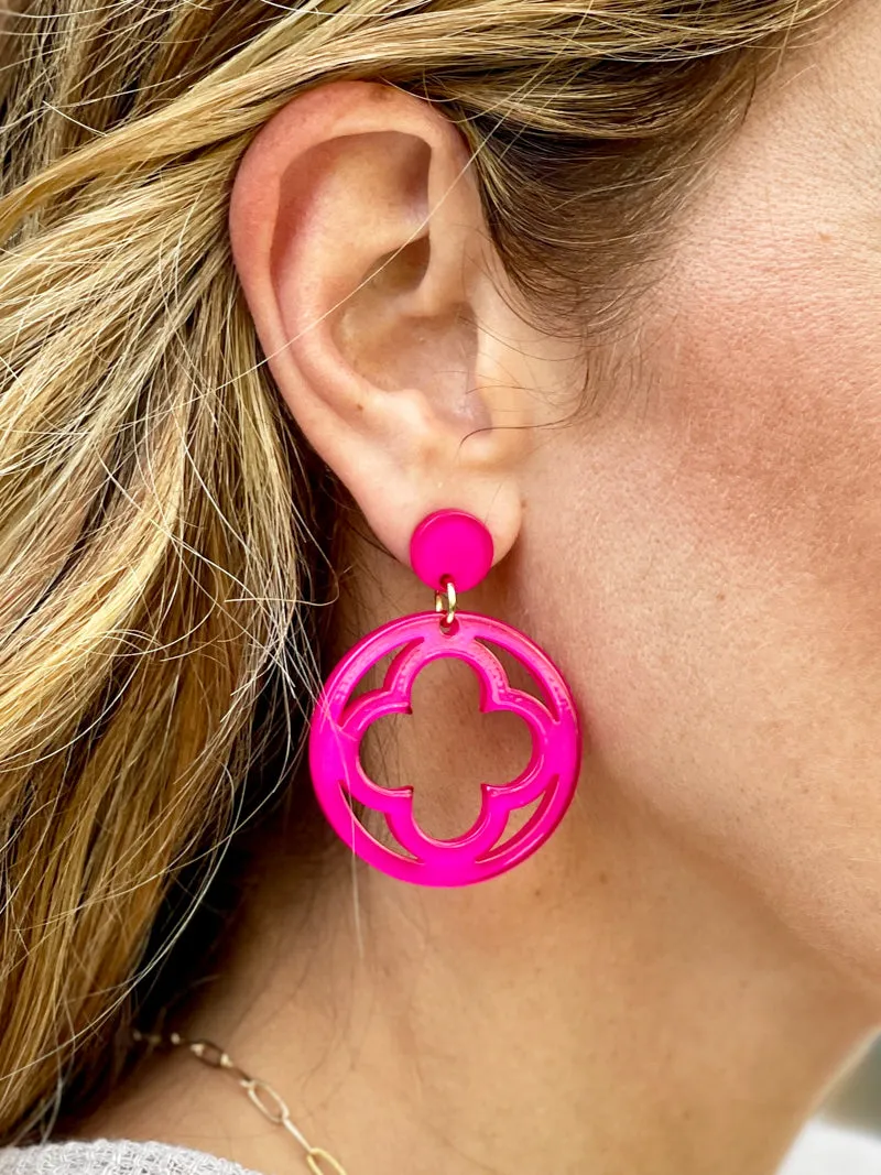 Sugar Pop Quatrefoil Earrings