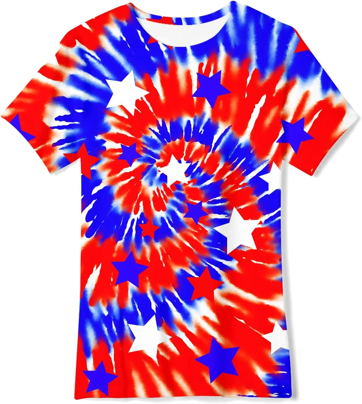 SunFoucs Girls Kids Shirts Size 5-12 Tie Dye Casual Tshirt Short Sleeve Crewneck Tee Top
