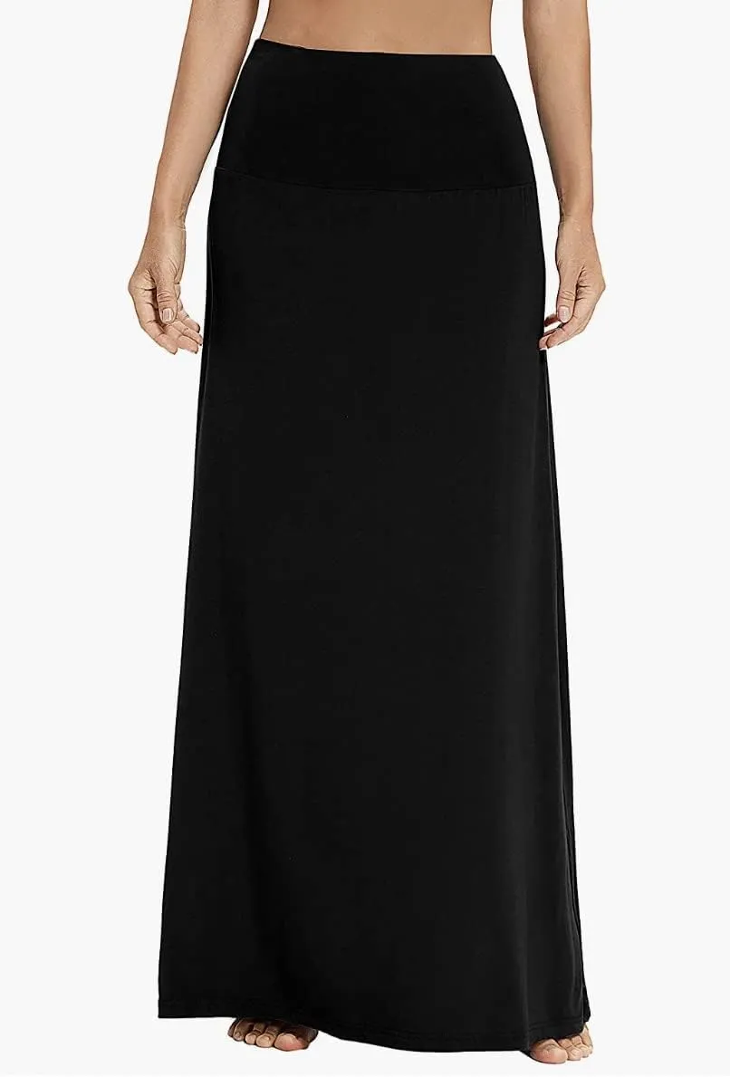 Sweet Hearts Maxi Skirt for Women- Comfy Foldover High Waist Long Flare A-Line Skirt Maxi Dress XS-3X Made in USA