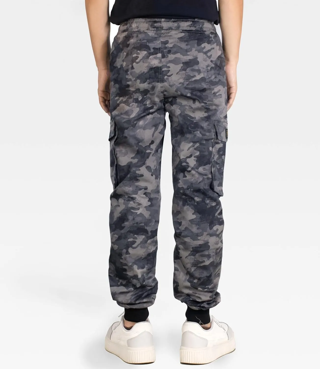 TLAENSON Boys Joggers Cargo Pants for Kids Drawstring Elastic Waist Cotton Twill Jogging School Pant