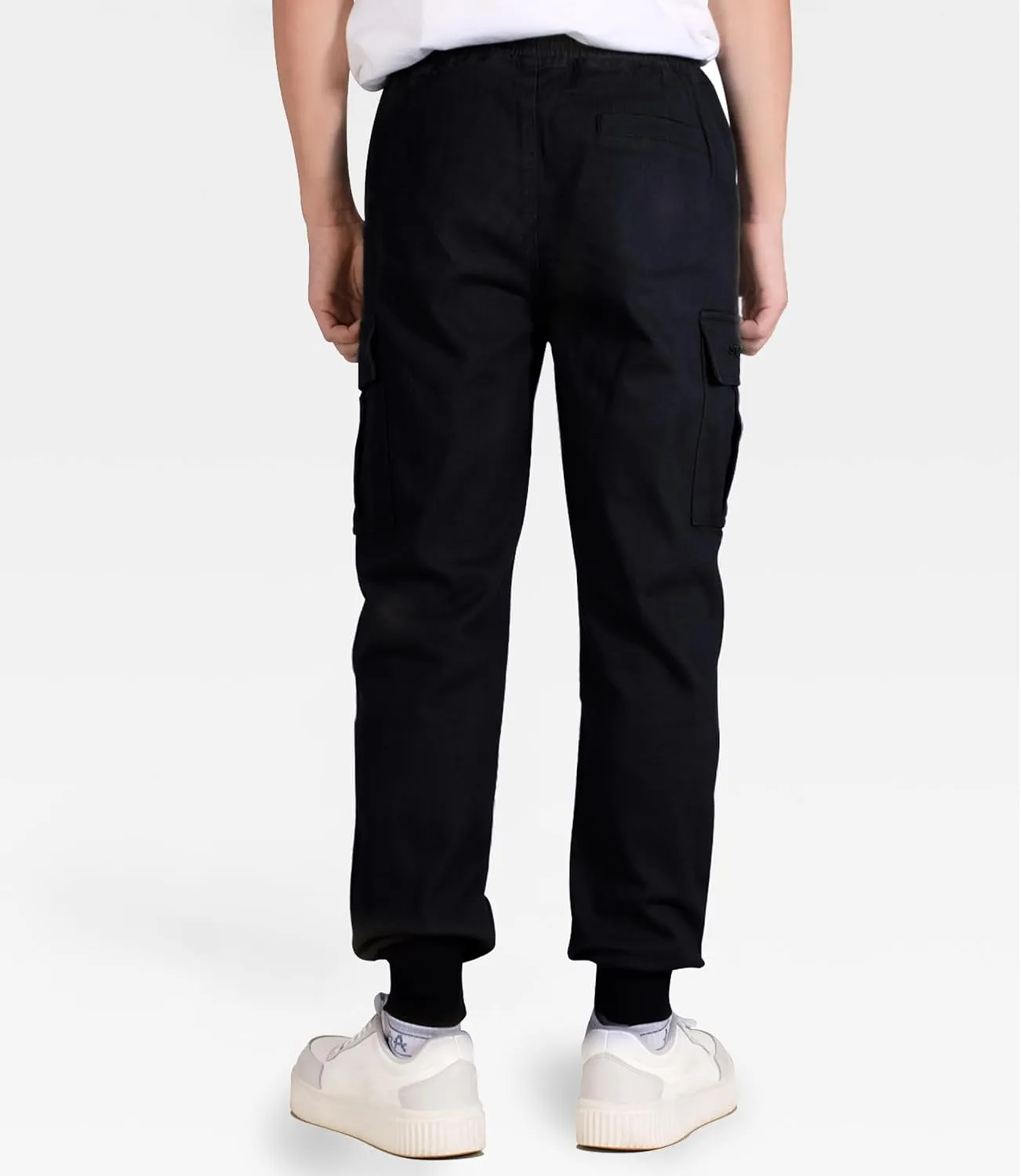 TLAENSON Boys Joggers Cargo Pants for Kids Drawstring Elastic Waist Cotton Twill Jogging School Pant
