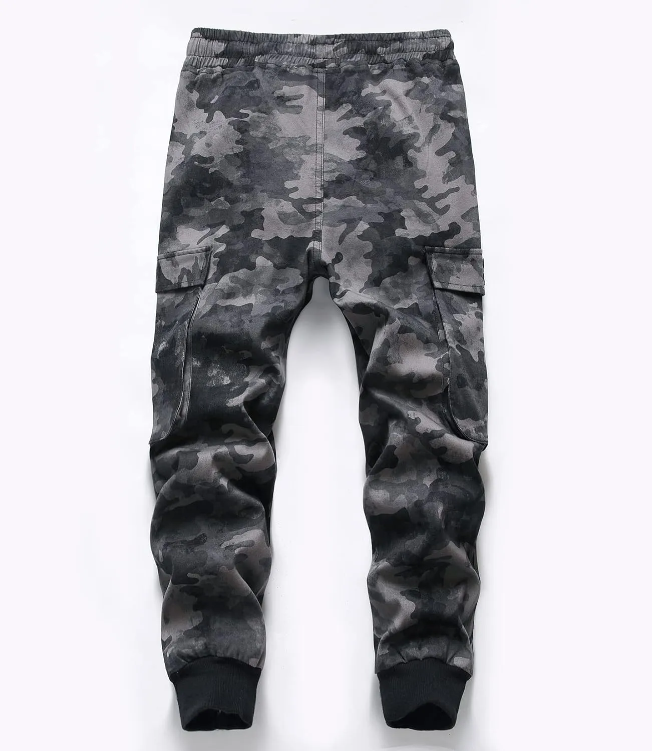 TLAENSON Boys Joggers Cargo Pants for Kids Drawstring Elastic Waist Cotton Twill Jogging School Pant