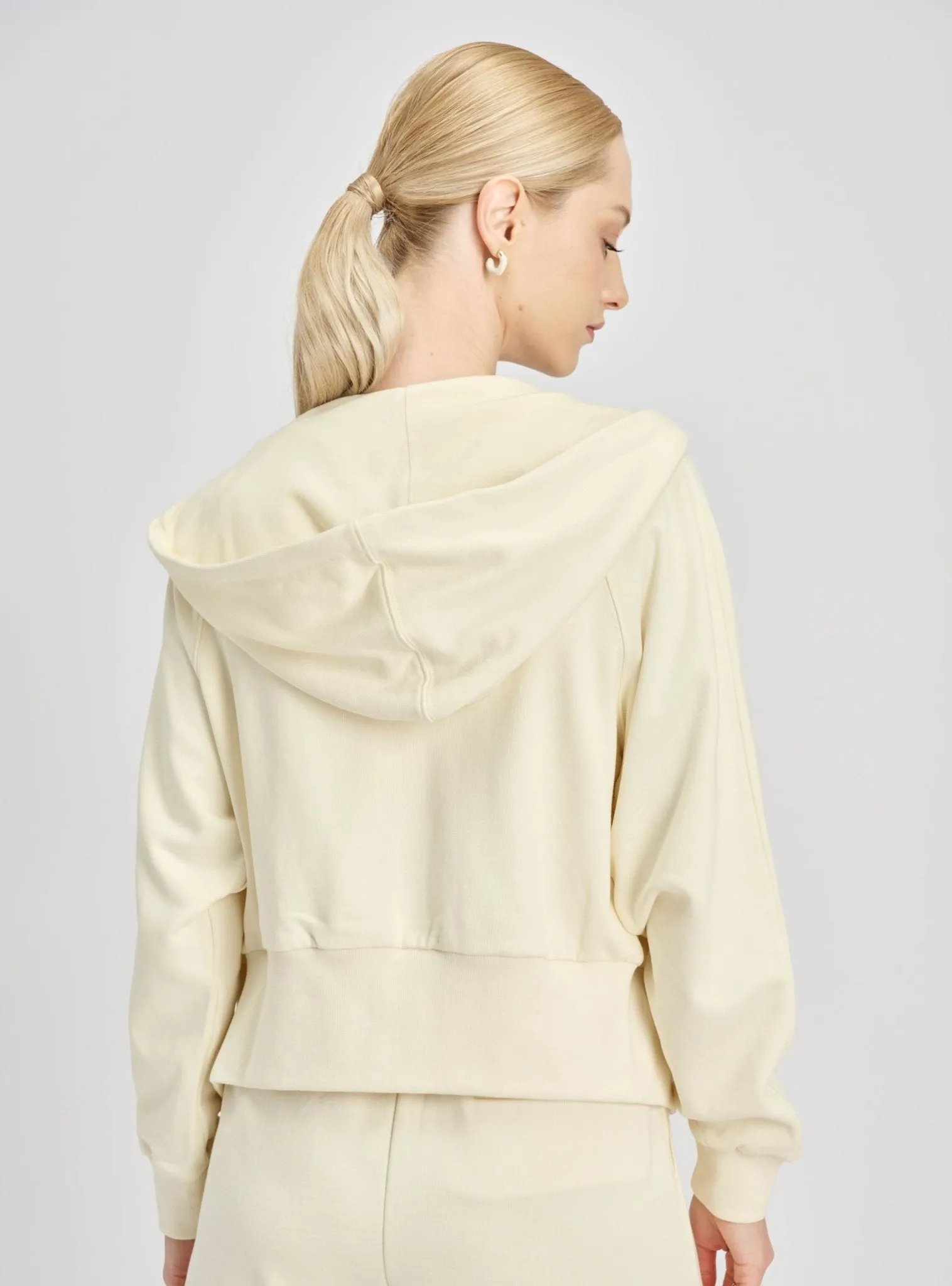VENICE cotton hoodie jacket (Light yellow)