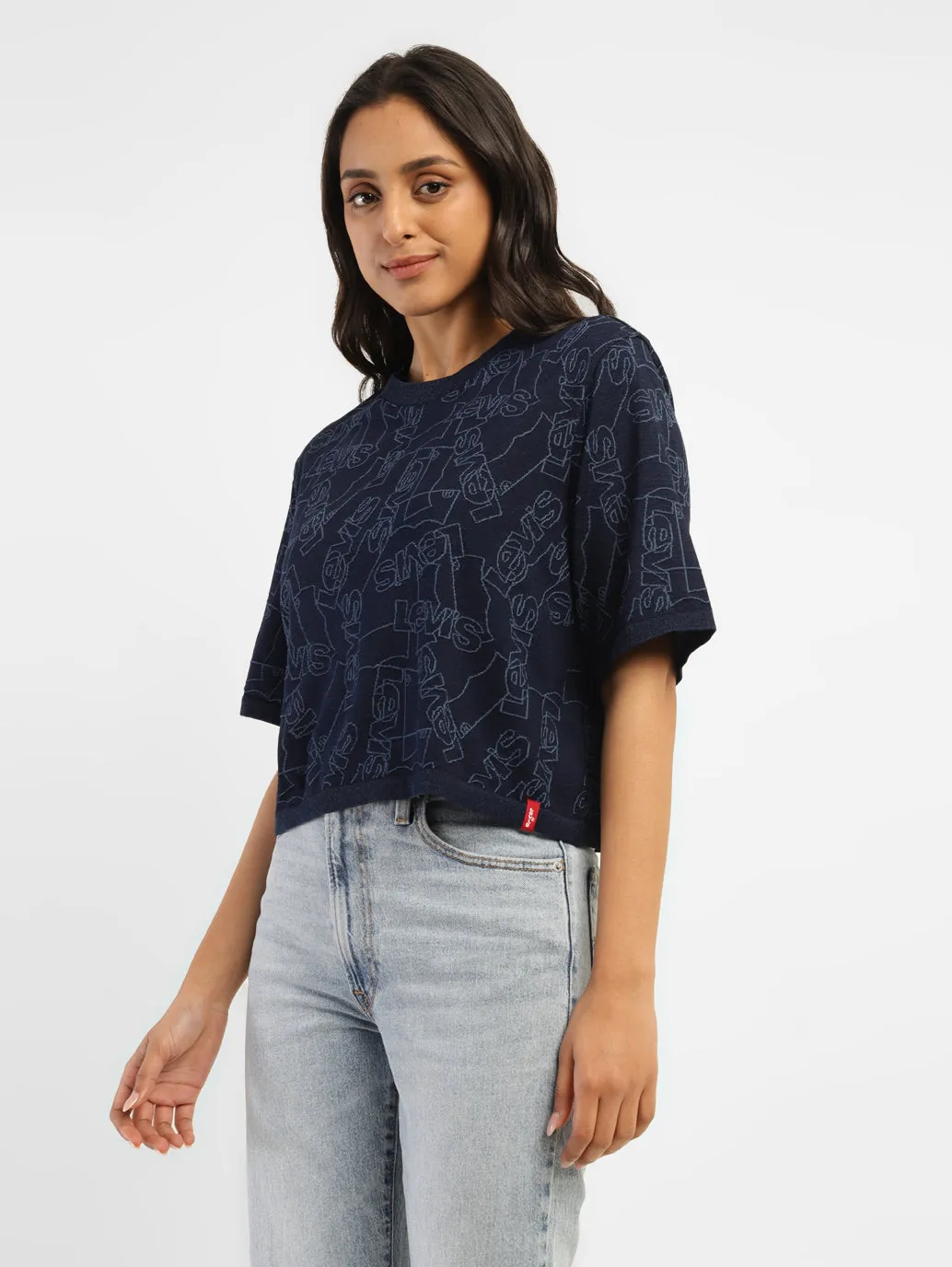 Women's Brand Logo Boxy T-Shirt