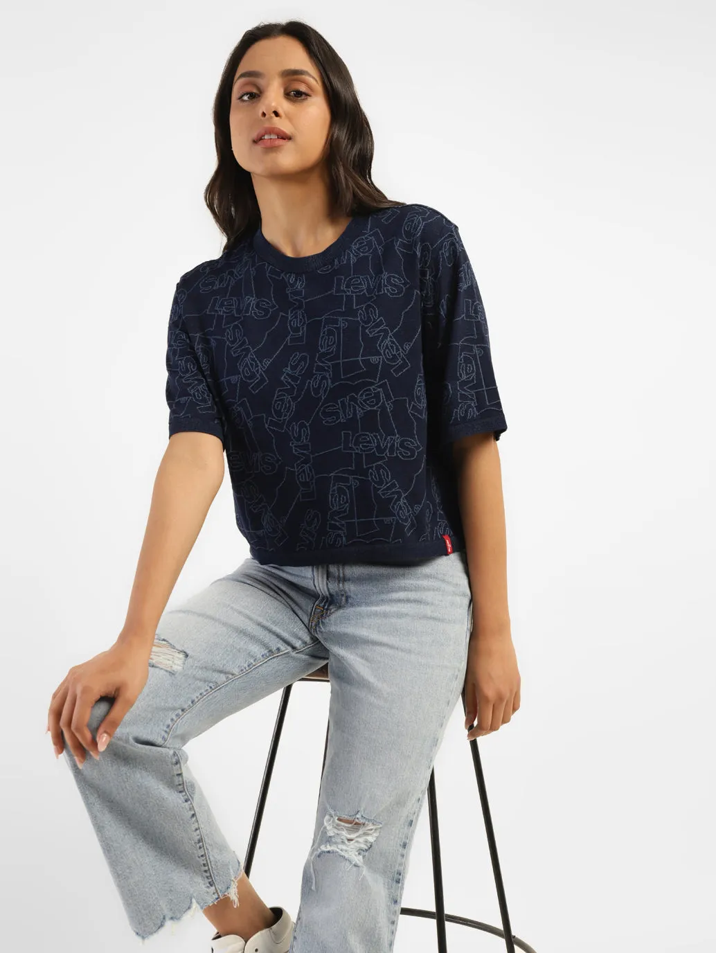Women's Brand Logo Boxy T-Shirt