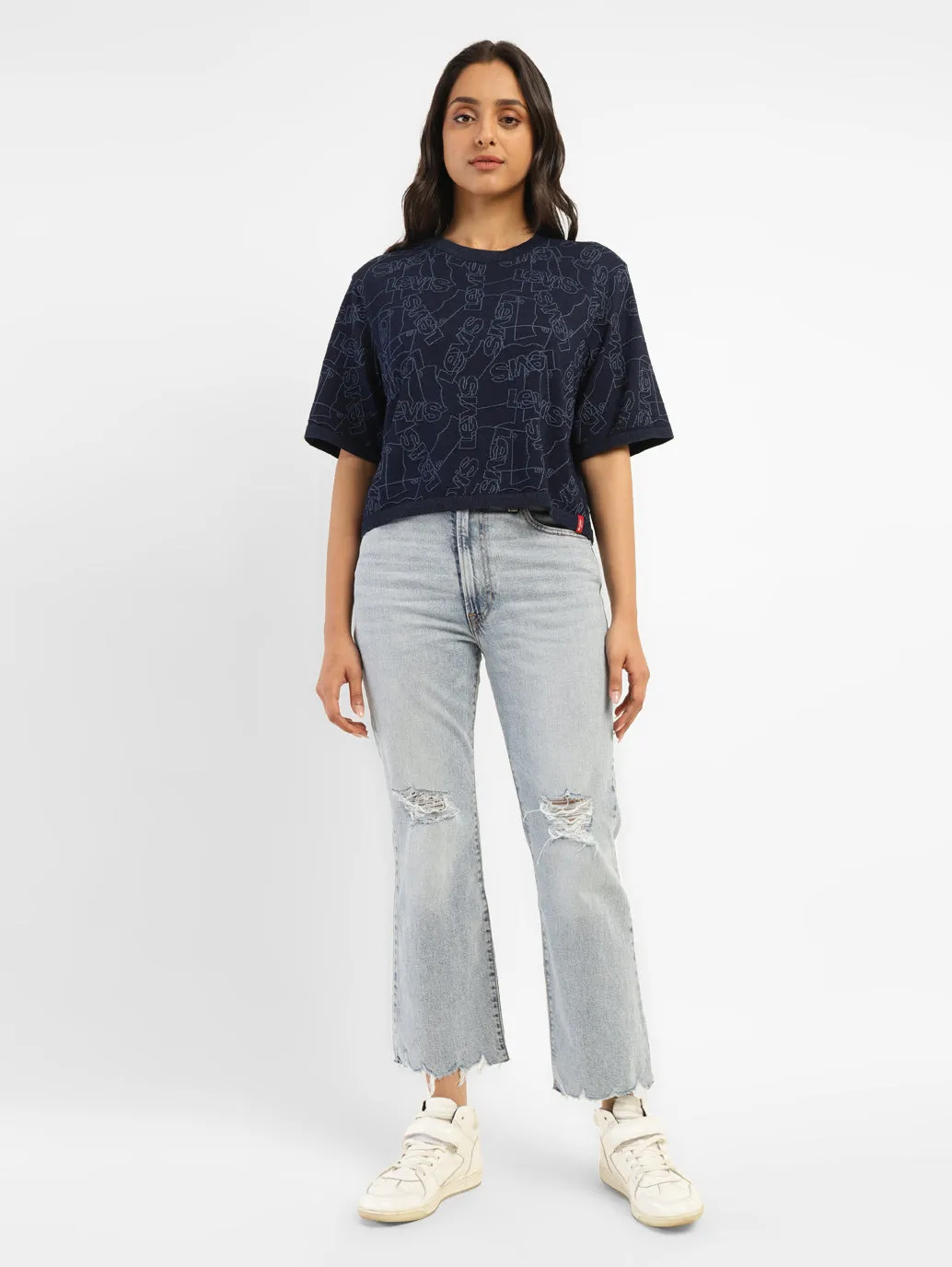 Women's Brand Logo Boxy T-Shirt